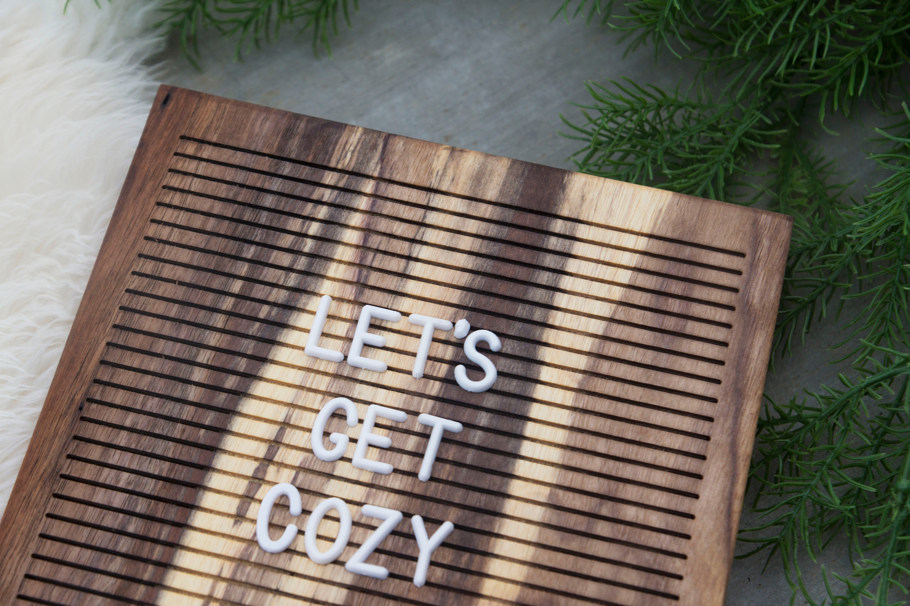 Wooden Letter Board 8x10 Walnut (Banded) Letterboard, Message Board