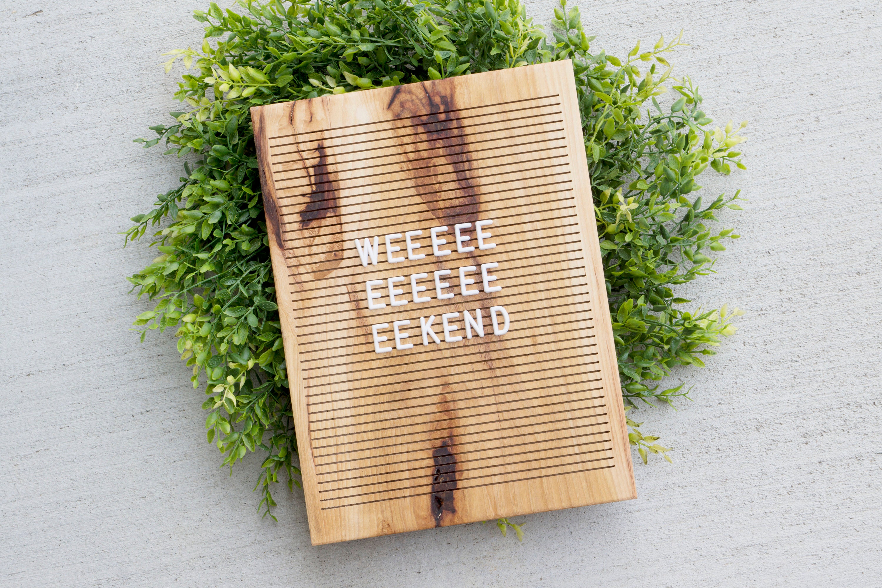 Wooden Letter Board 9x12 Ingrown Bark Hickory Letterboard, Message