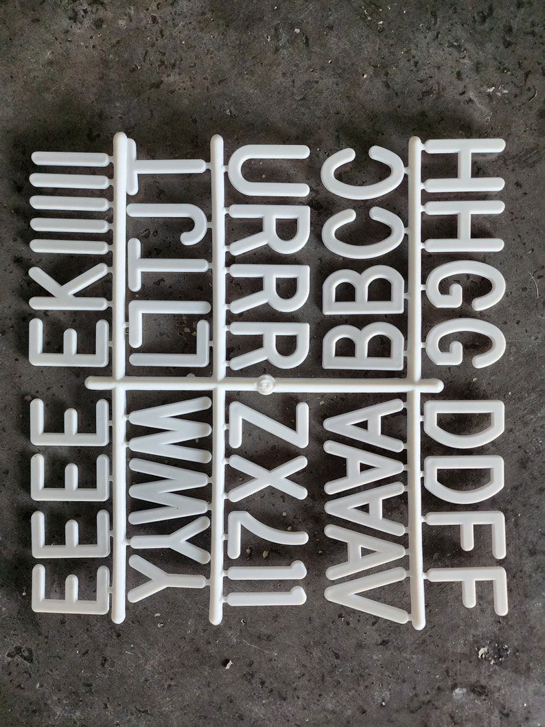 2 INCH Extra Letters White 94 Characters image 2