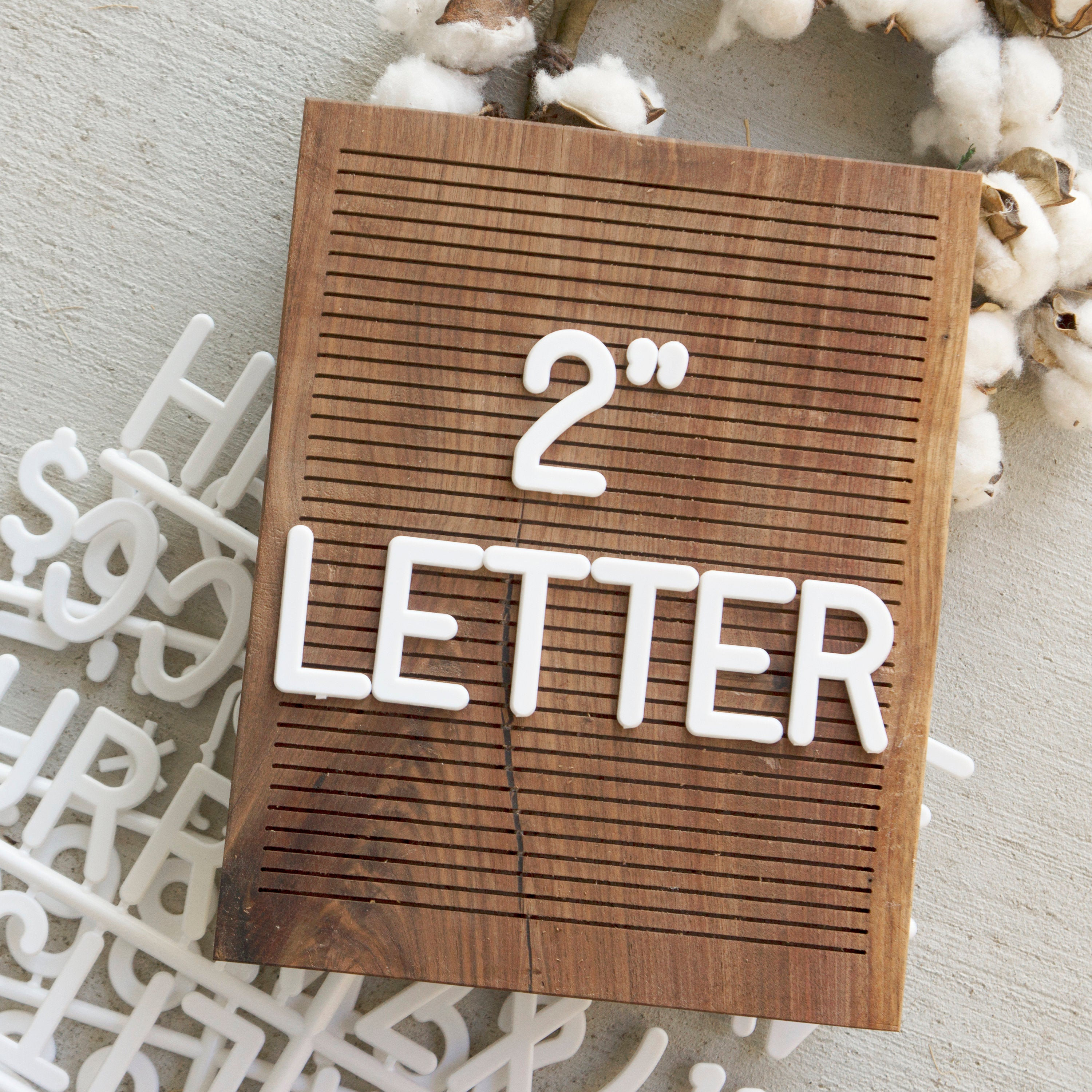 2 INCH Extra Letters - White - 94 Characters