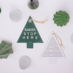 Letterboard Ornament Christmas Tree Set of 2 image 2