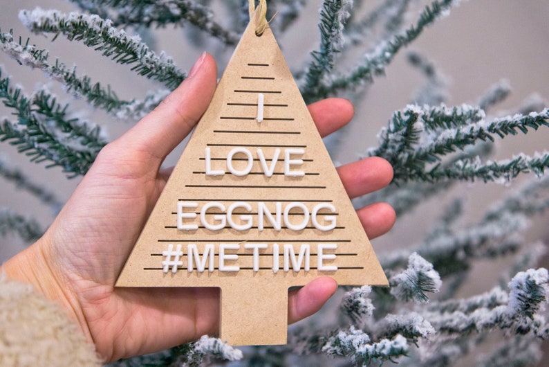 Letterboard Ornament Christmas Tree Set of 2 image 8