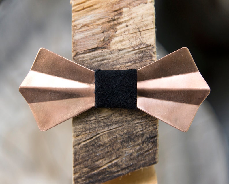 Copper Metal Bow Tie Copper Handmade Adjustable Unique | Etsy