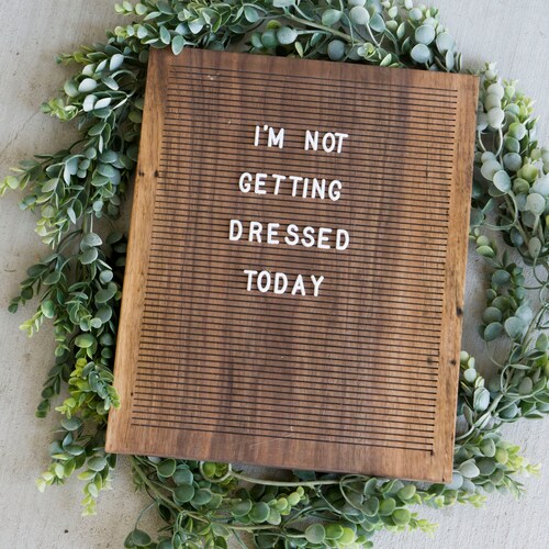 Wooden Letter Board 10x10 Walnut Letterboard Message Etsy