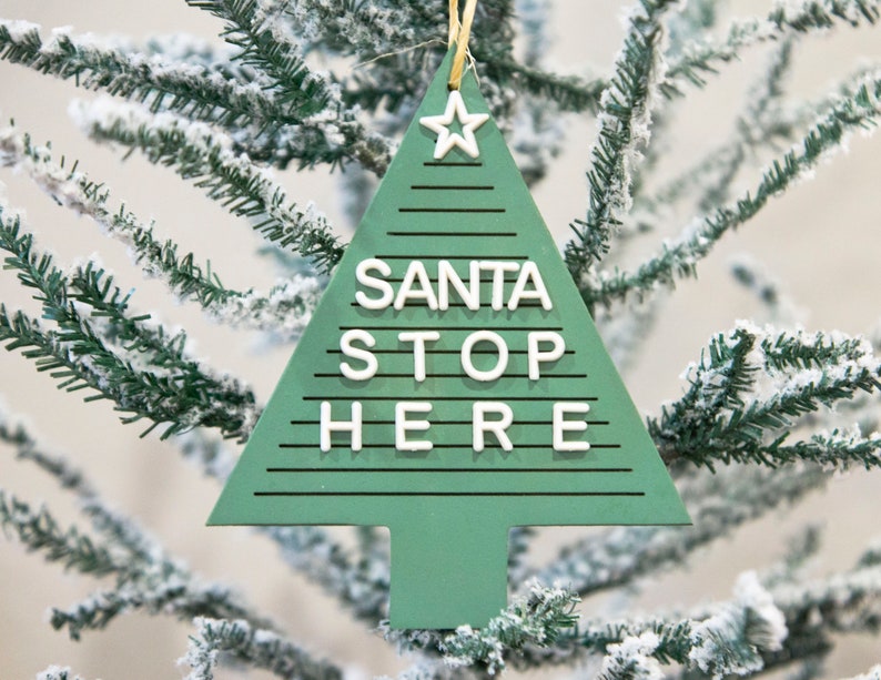 Letterboard Ornament Christmas Tree Set of 2 image 4