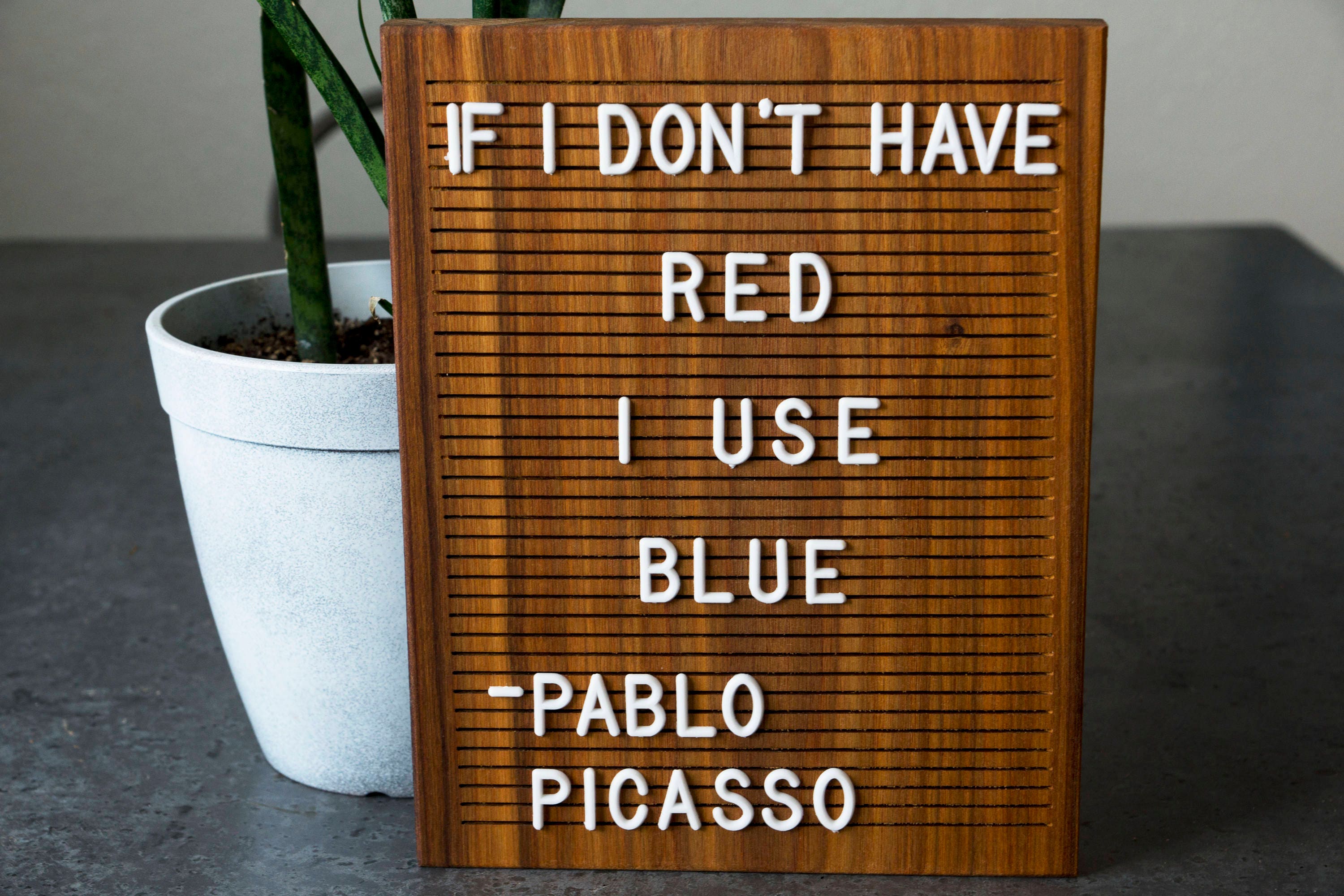 Wooden Letter Board 8x10 CANARY WOOD Letterboard, Message Board, Felt