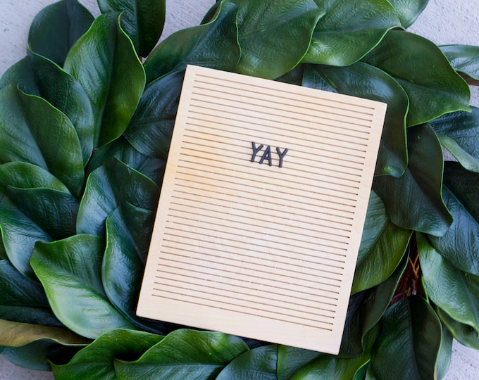 Wooden Letter Board 8x10 - MAPLE - Letterboard, Message Board, Felt Board, Treat Yourself, Modern Farmhouse, Modern Cabin, Natural