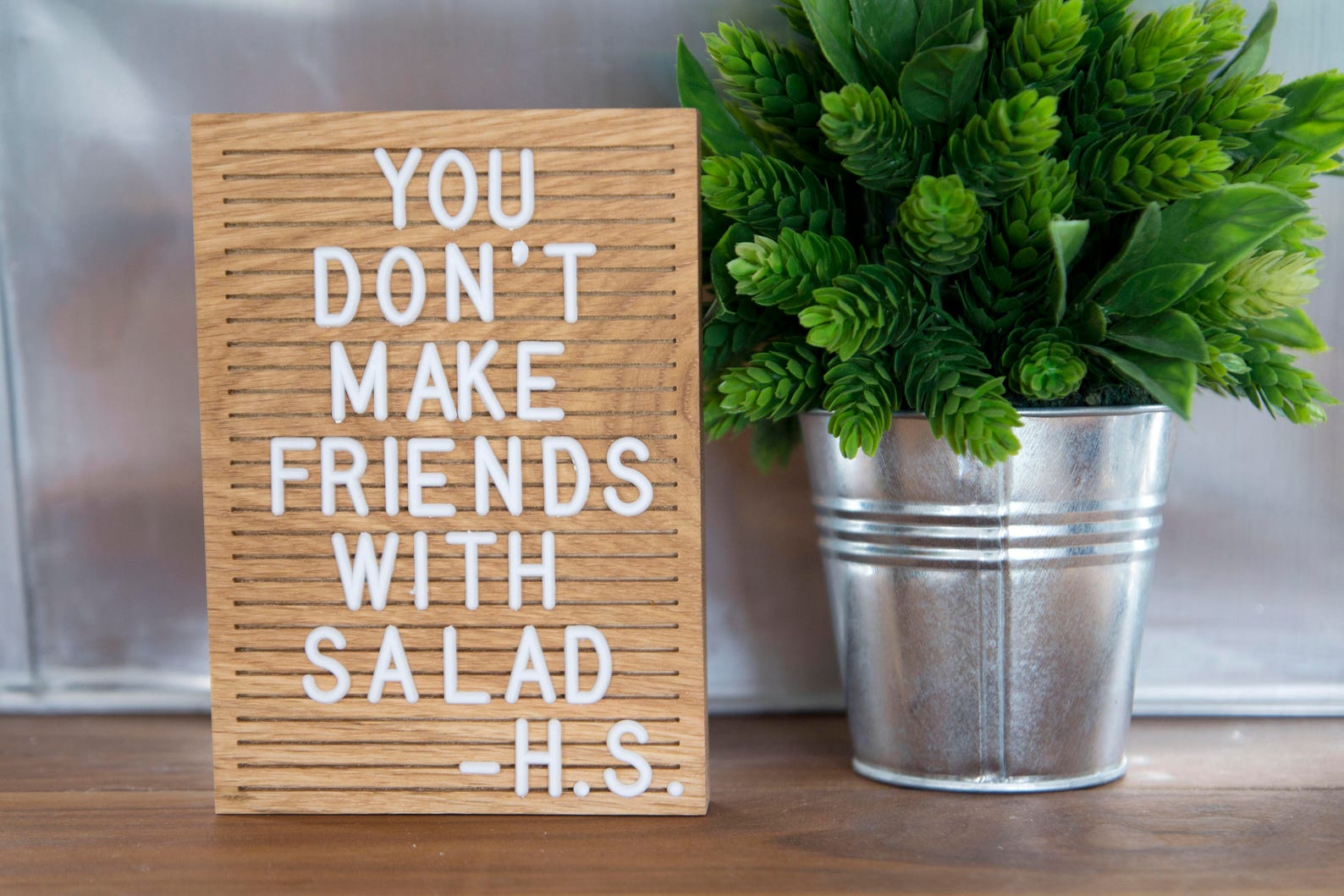 Wooden Letter Board Desktop 5x7 with 145 letters Oak Etsy