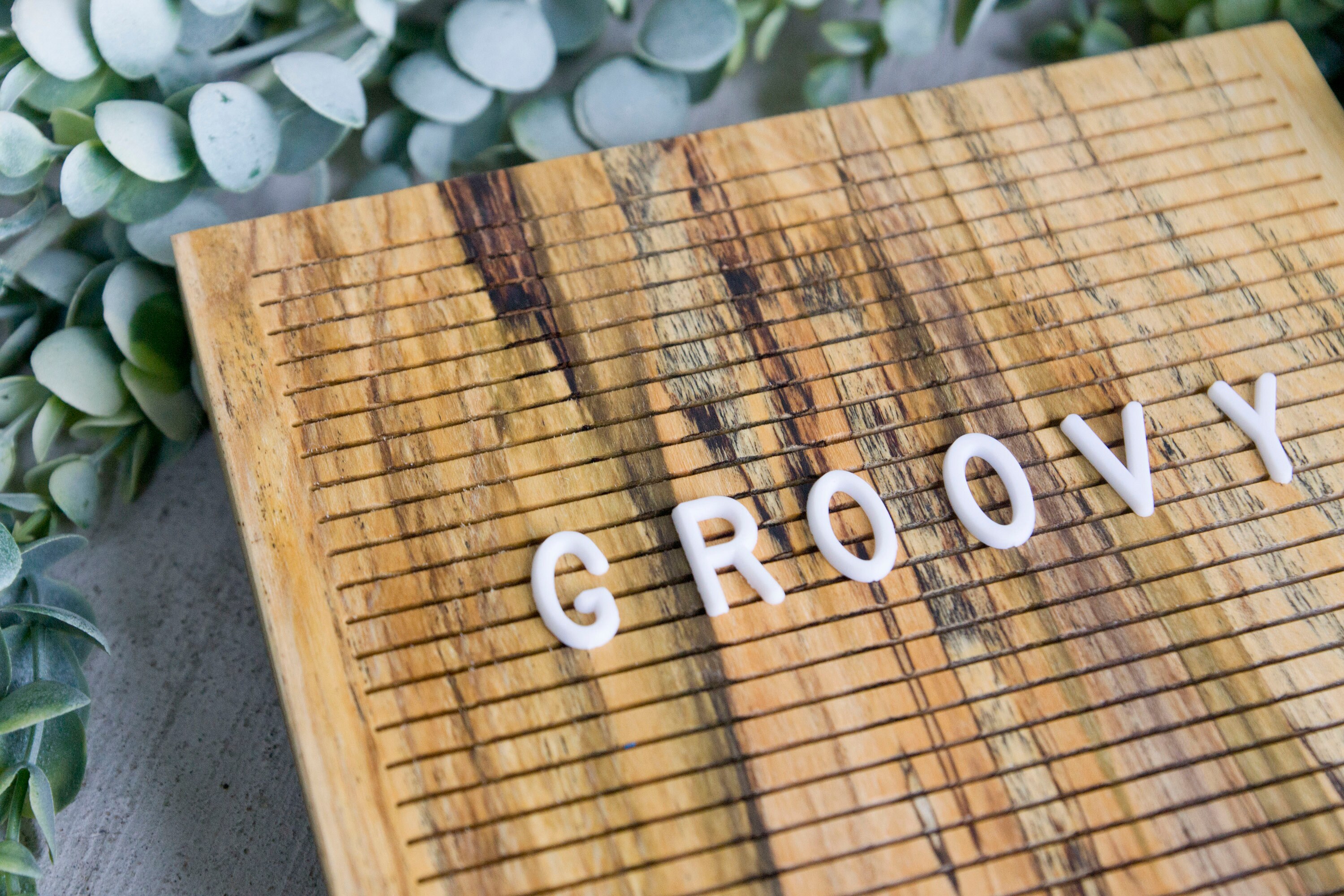 Wooden Letter Board 8x10 Spalted Maple Letterboard, Message Board