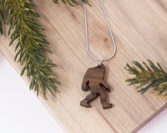 Bigfoot Necklace, Sasquatch Necklace, - Yeti, pendent, handmade, camping, outdoor, mythology, PNW, Pacific Northwest, Washington, Oregon