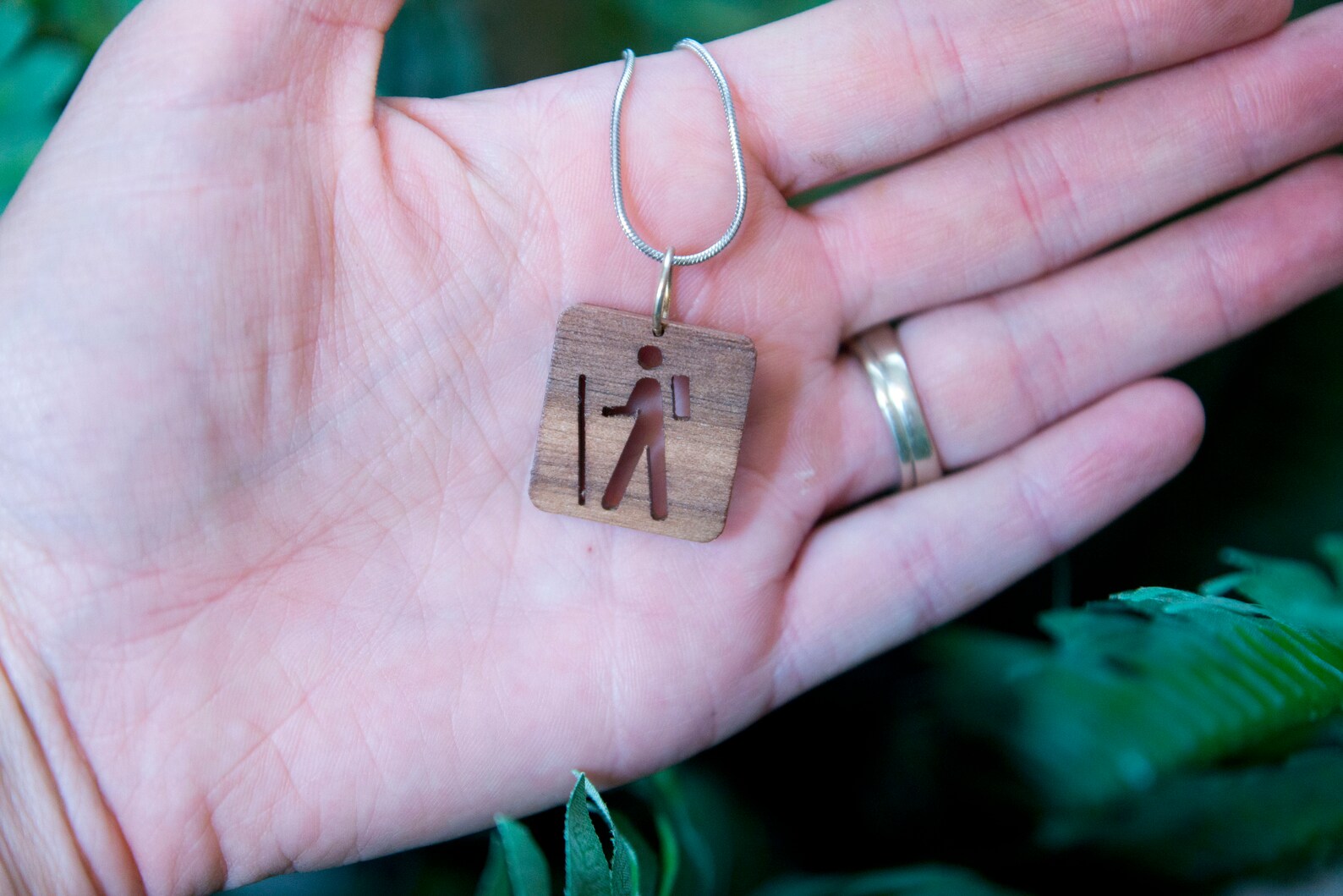 Hiking Necklace Hiker Necklace Explore Pendent Trail Etsy