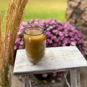 Mason Jar w/ hanging chain Farmhose candle   100% Beeswax Candles  decor