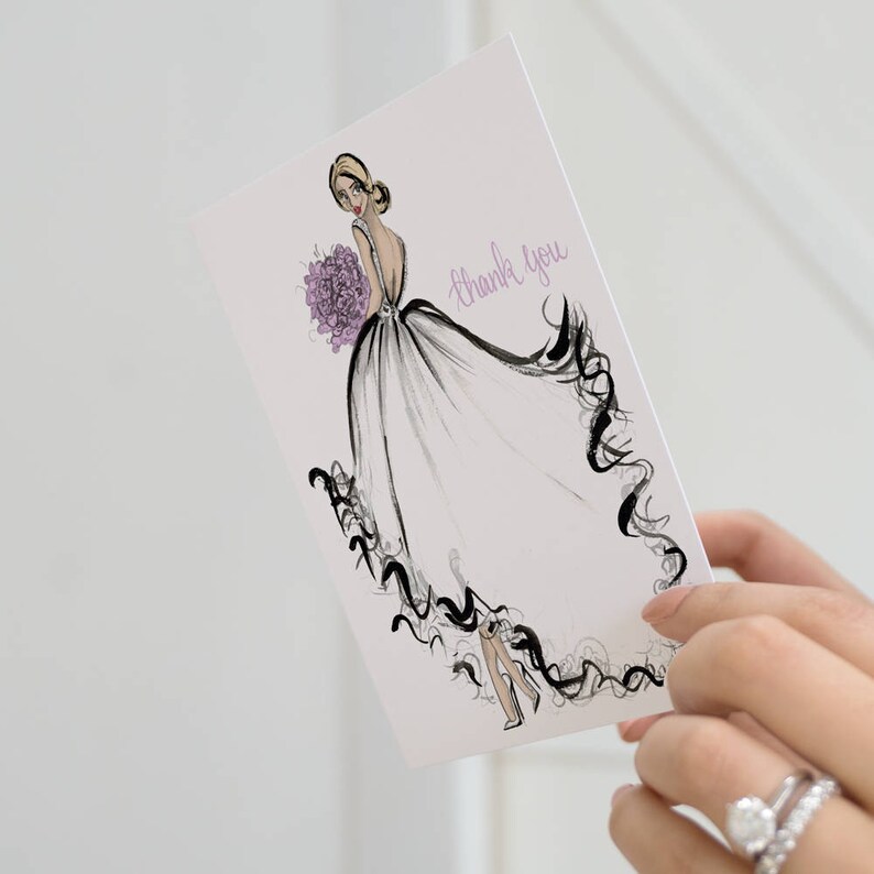 Wedding Thank You Cards Thank You from the Future Mrs Bridal Shower Thank You Cards Set of 10 Notecards Bridal Shower Thank You Notes
