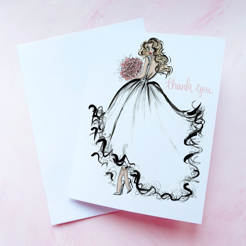 Wedding Thank You Cards Thank You from the Future Mrs Bridal Shower Thank You Cards Set of 10 Notecards Bridal Shower Thank You Notes