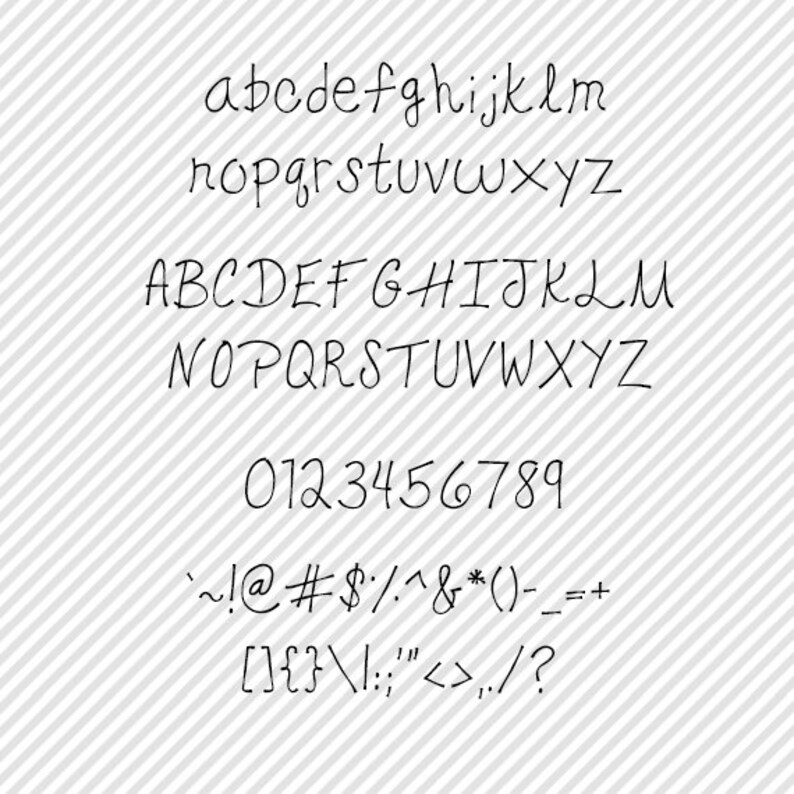 Unique Vision Digital Handwriting Font Hand Written TTF Etsy