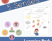 5 Senses Activities for Preschool Kindergarten Science Worksheets Printable