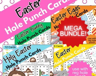 Megabundel voor Pasen Perforatoractiviteiten Kleuterschool, activiteit fijne motoriek, leeractiviteit, montessori, fijne motoriek