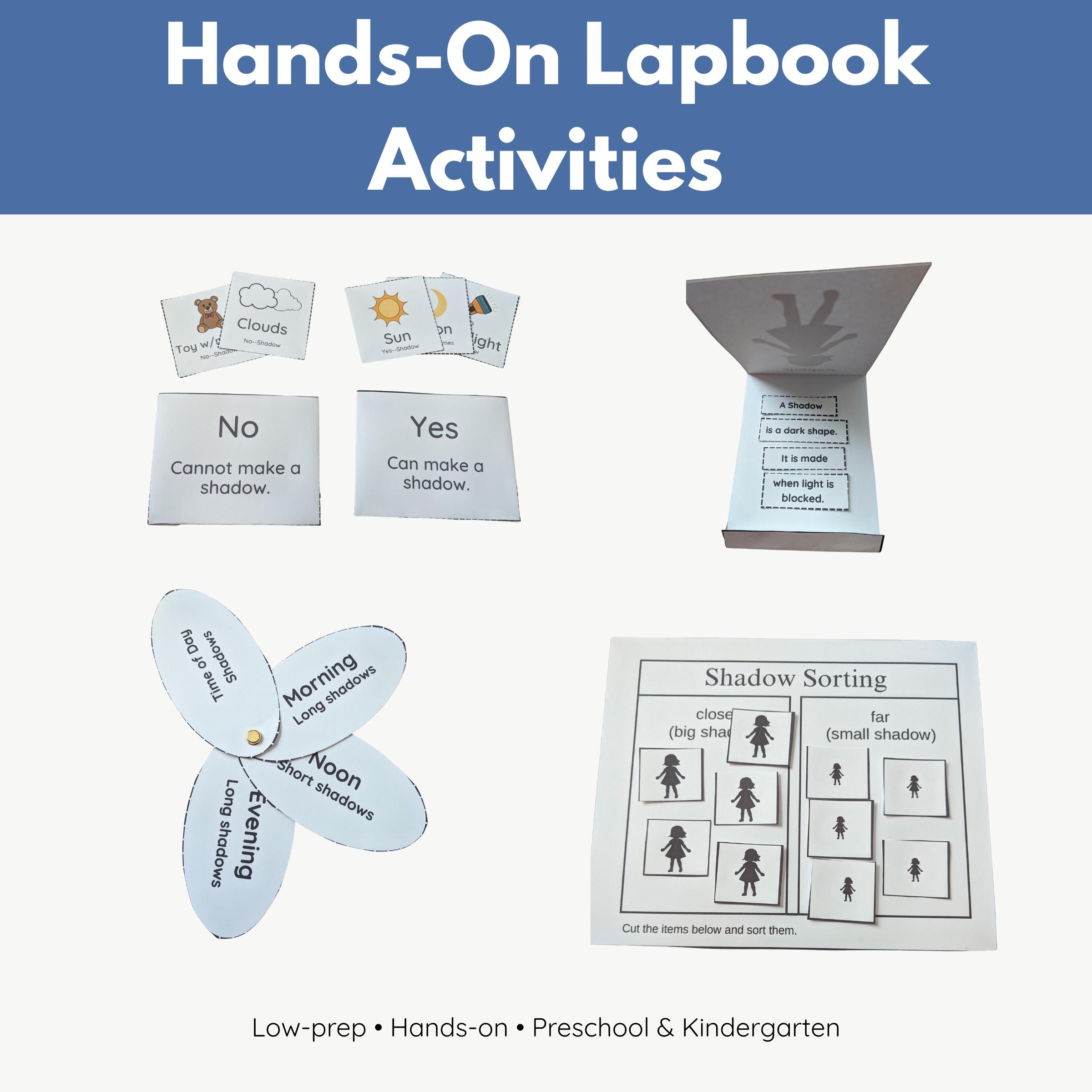Shadows Unit Study Lapbook Printable | Light and Shadow Science ...