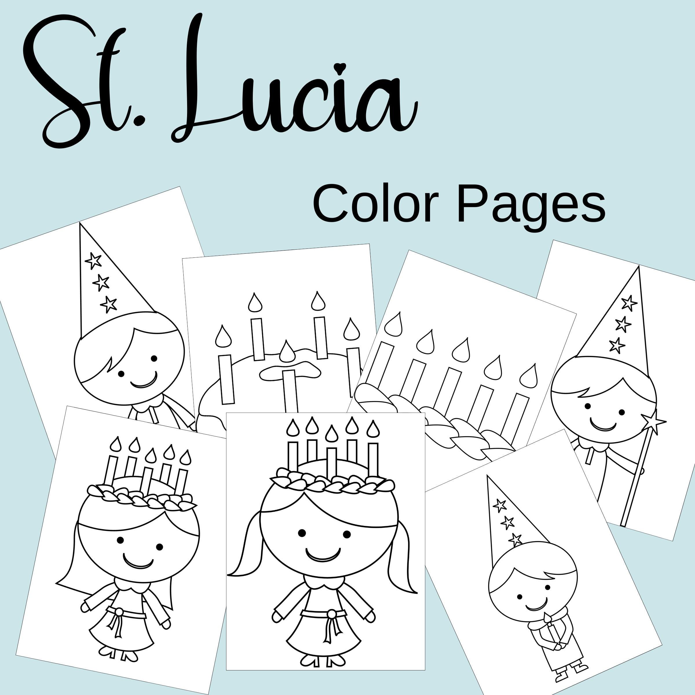 Saint Lucy Day Activity Bundle, Catholic Coloring Pages, Printable ...