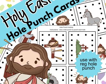 Pasen-perforatoractiviteiten Kleuterschool, activiteit fijne motoriek, leeractiviteit, montessori, fijne motoriek, Heilig Pasen