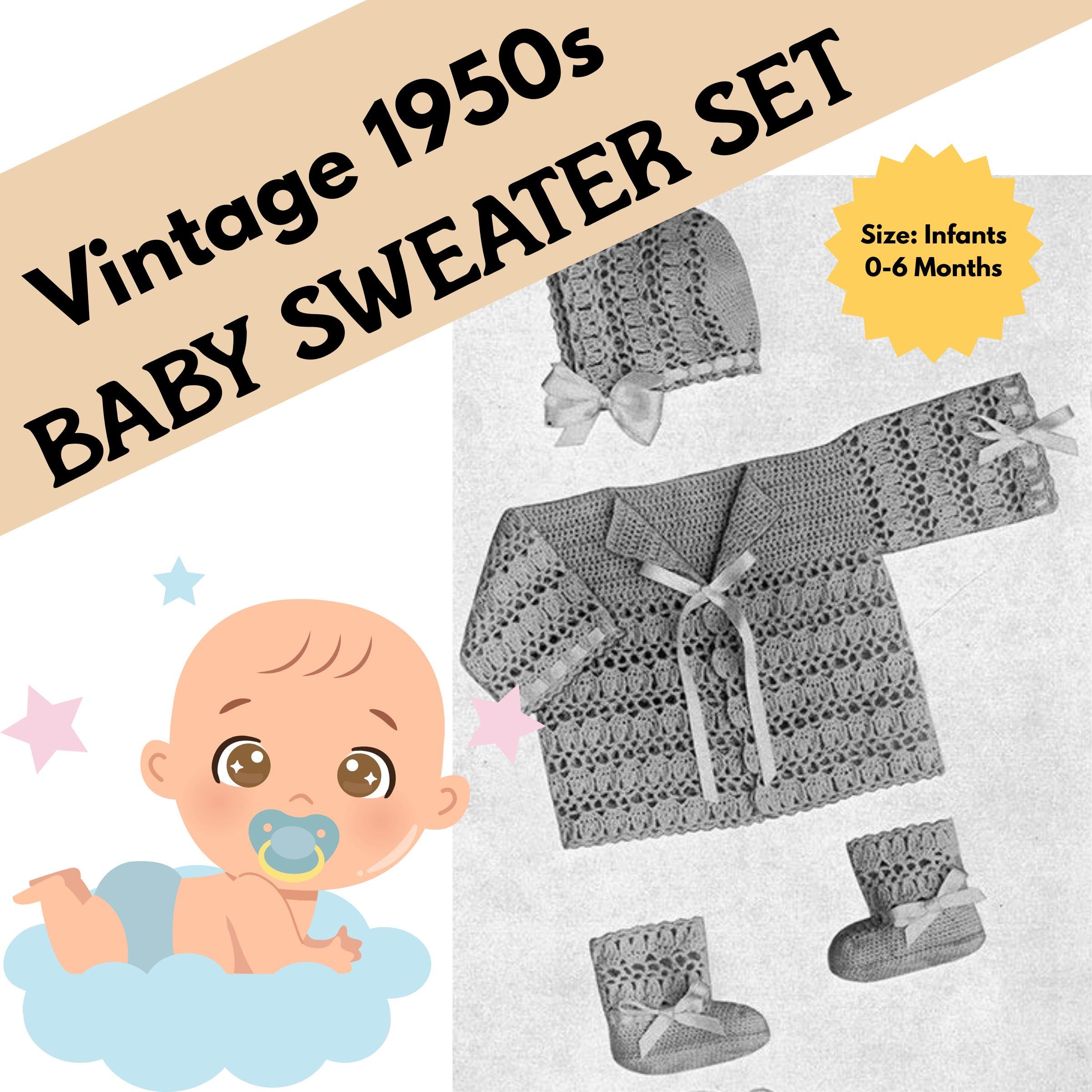 Bonnet pour bébé des années 1950 France