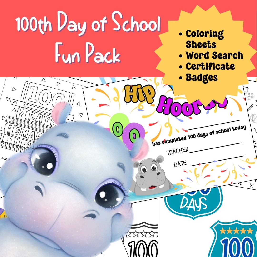 100th Day of School Fun Pack Homeschool Teacher 100 Days of School ...