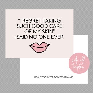 Beautycounter Mi dispiace prendermi cura della mia pelle // Beautycounter cartolina // Beautycounter notecard // Beautycounter biglietto di ringraziamento