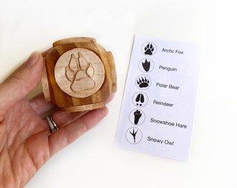 Animal Footprint Wooden Stamp