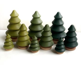 Painted Wood Trees
