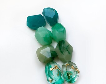 Milky Resin Gemstone Set