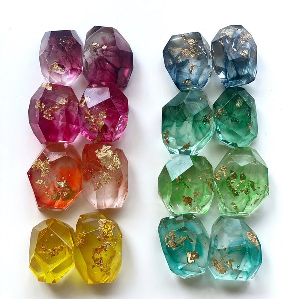 Cool and Warm Tone Resin Gemstone Set