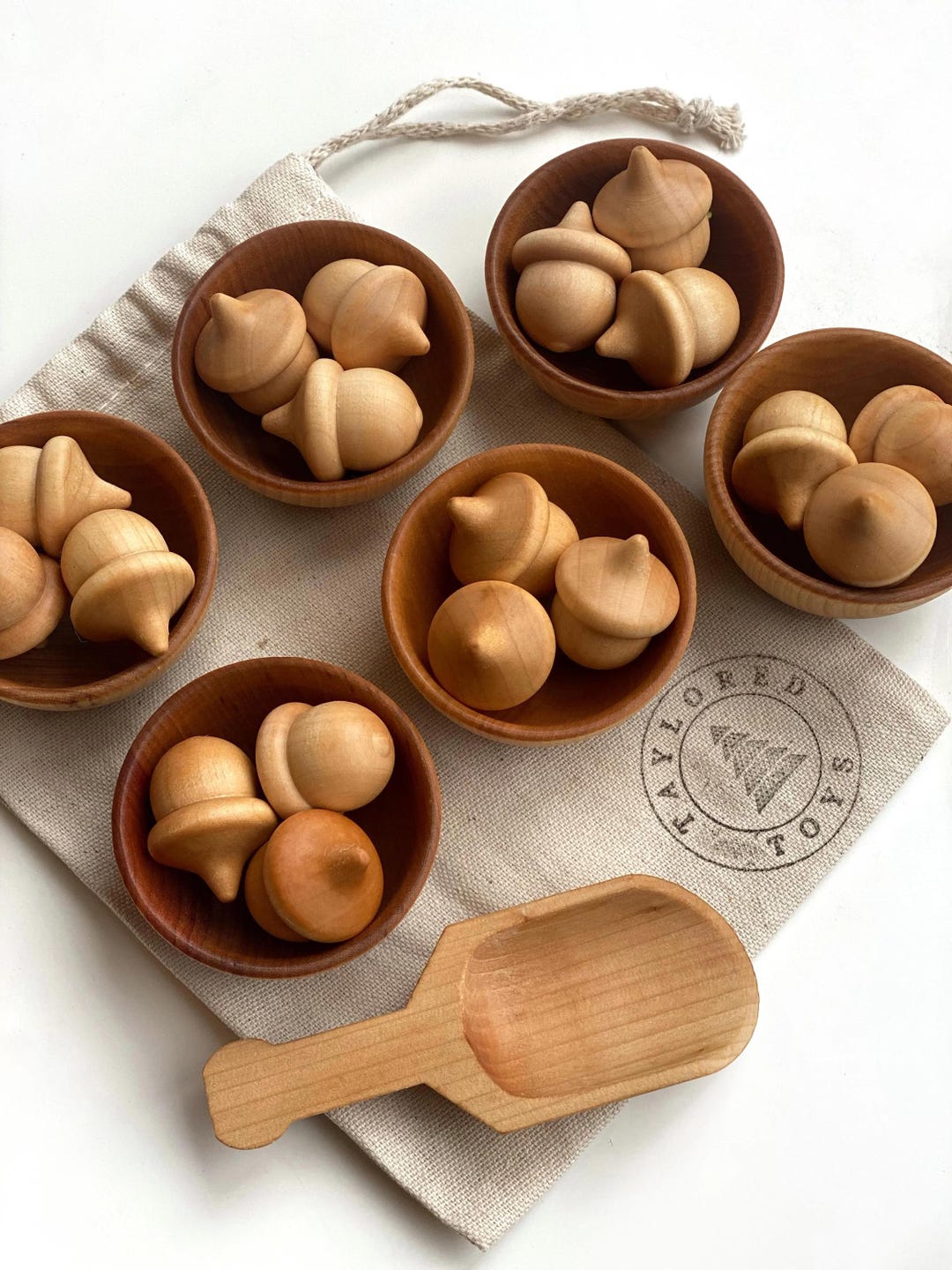 Montessori Wood Acorn Sorting Game - Etsy