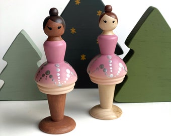 Sugar Plum Fairy Ballerina Wood Doll