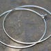 Large sterling hoops, 18 gauge sterling hoop earrings, simple sterling hoops, 2"1/2 sterling hoops, 2 inches 1/2 hoop earrings, simple hoops