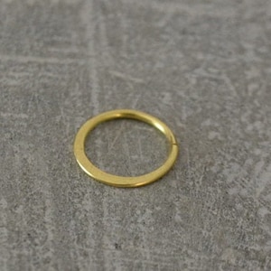 Brass nose ring, simple nose ring, brass cartilage hoop, small brass hoop 20 gauge, brass infinity hoop, small ear hoop, brass ear hoop