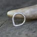 Simple sterling septum ring, 18 gauge septum ring, v shape septum hoop, triangular septum hoop, textured septum hoop, sterling septum hoop