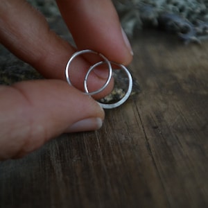 18 ga sterling silver nose ring, simple nose ring, boho nose earring, recycled sterling silver hoop, boho gipsy nose hoop, nose hoop
