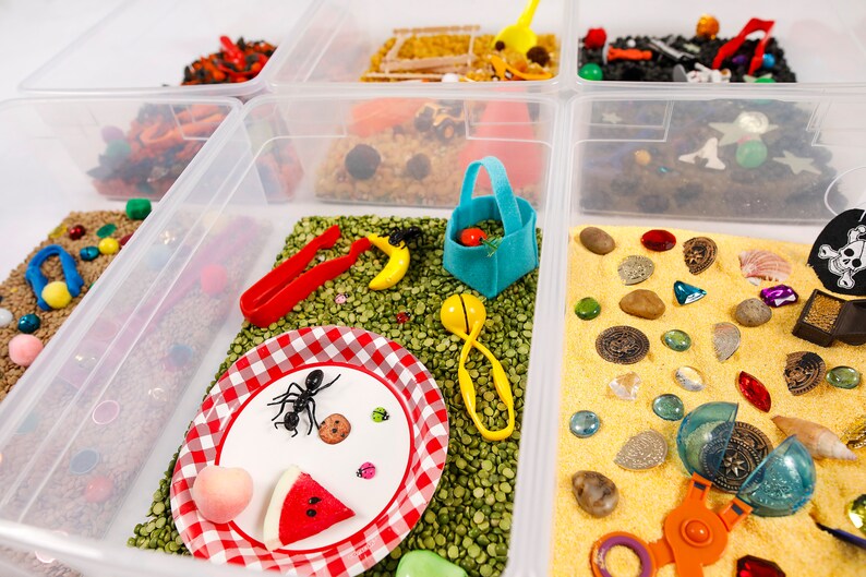 12 Months Sensory Bin Monthly Subscription Box for Kids Sensory Toys for 3 Year Old Kids