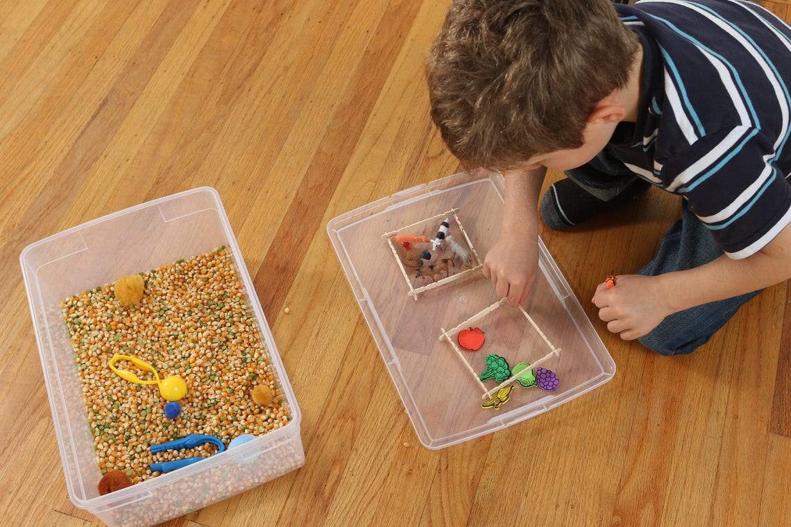 12 Months Sensory Bin Monthly Subscription Box for Kids Sensory Toys