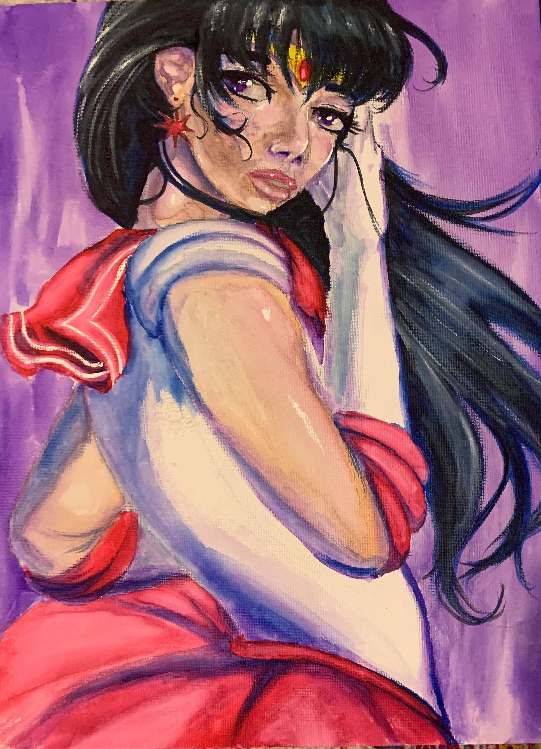 Sailor Mars Rei Hino 火野 レイ 16x12 Etsy