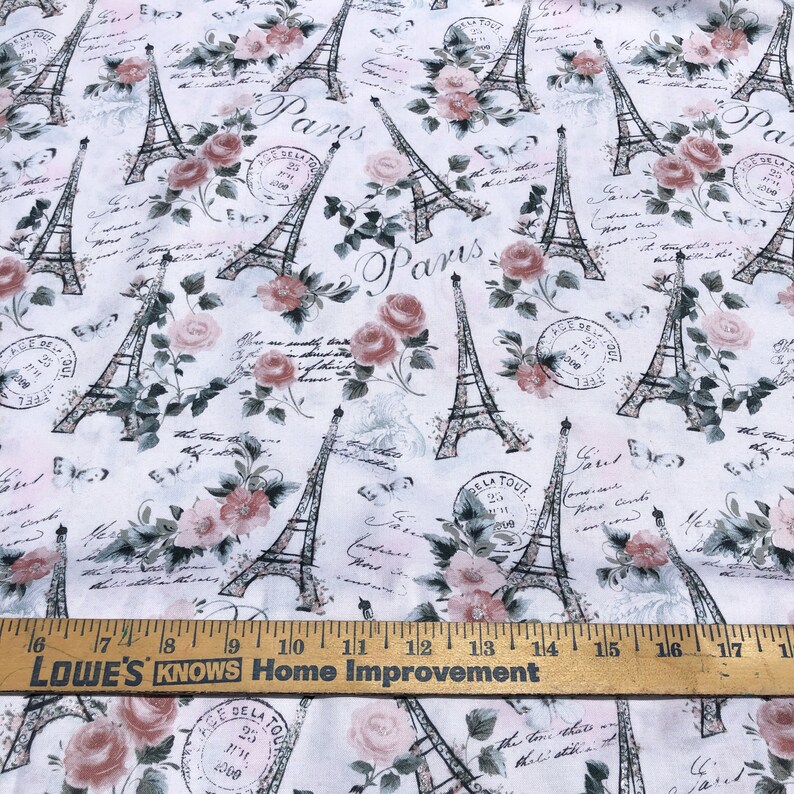 PARIS FABRIC cotton fabric 1/2 Yard 18x44 or 1/4 Yard 9 Etsy