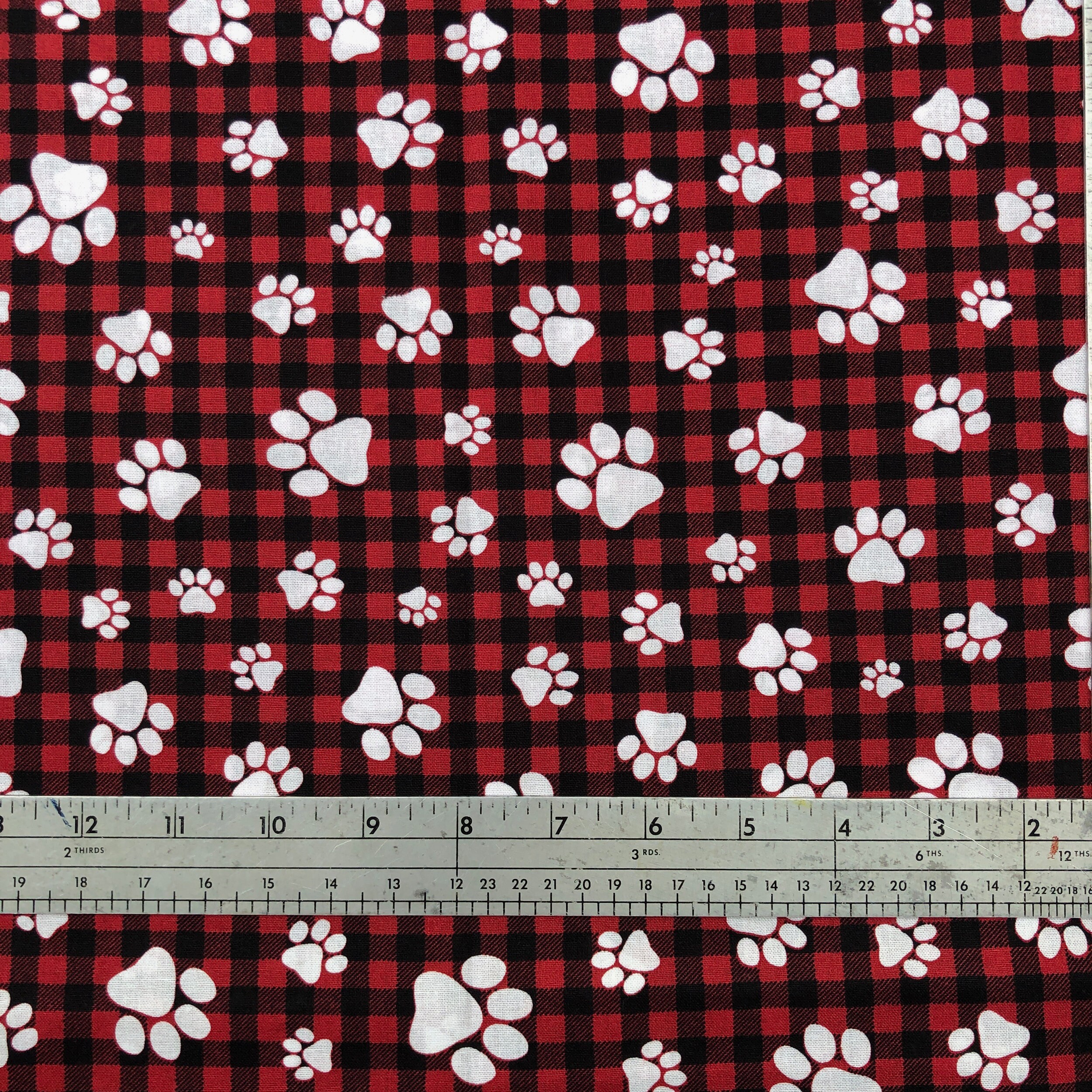 PAWS cotton fabric 1/2 Yard 18x44 or 1/4 Yard 9 x Etsy