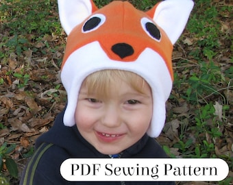 Fleece Fox Hat - PDF Sewing Pattern - Woodland Animal Costume