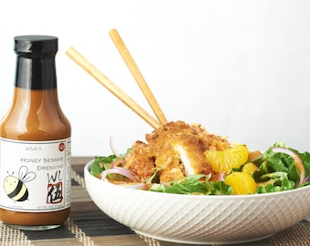 Aderezo Wu Honey Sesame Ginger a la venta - Totalmente natural - Sin gluten - Sin conservantes - Dulce y refrescante