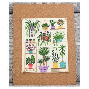 Homely Houseplants V2 2021 Cross Stitch Kit / Plant Collage Embroidery  / Plant SAL / Plant Stitch Kit  / Plant Cross Stitch/