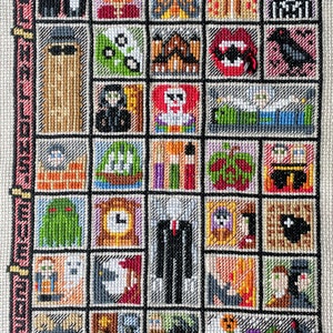 Halloween Cross Stitch Pattern SAL 2021 / A Storybook Halloween SAL / Sampler Halloween / Spooky Stitch / 31 Spooky Cross Stitch Patterns