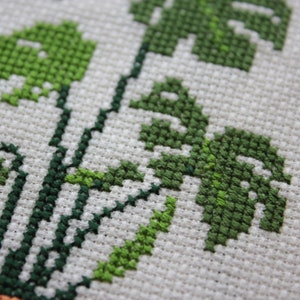 Homely Houseplants V1 2020 SAL / Plant Collage Cross Stitch Pattern / 3 Schemes / Plant Love / Monstera Cross Stitch / Plant Cross Stitch image 2