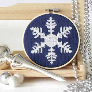 Set of Three Snowflake Pattern Set Modern cross stitch Sale Multi Buy Deal instant PDF download winter Christmas Cross Stitch Sale Chart image 3