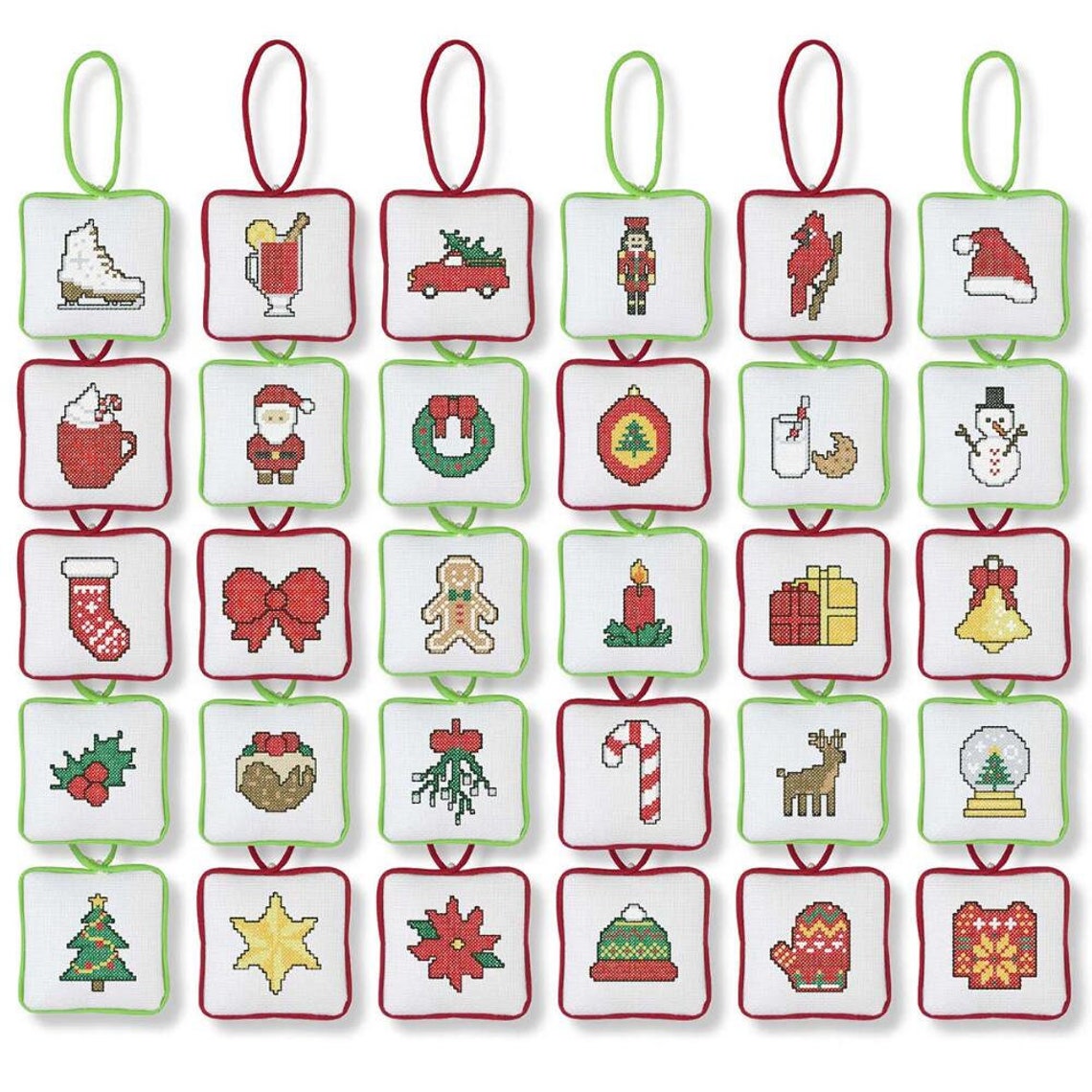 30 Tiny Christmas Cross Stitch Patterns / Christmas Ornaments Etsy