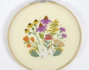 Mediterranean Garden Embroidery Kit, DMC Floral Needlecraft Set